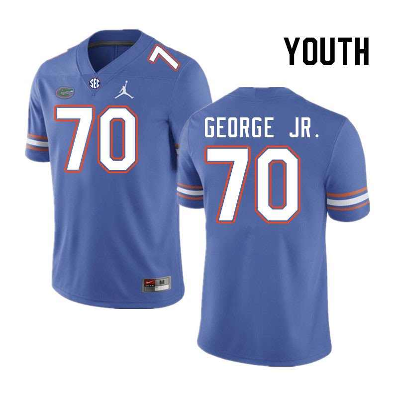 Youth #70 Damieon George Jr. Florida Gators College Football Jerseys Stitched-Royal